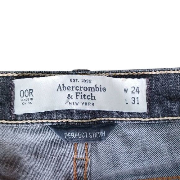 Abercrombie & Fitch W24 x L31 00R black jeans - Picture 3 of 3
